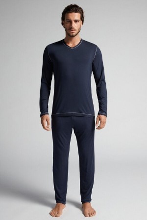 Black Intimissimi Micromodal Pajamas | XCAGW98973